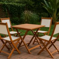 Tavolo da giardino/terrazza con quattro sedie