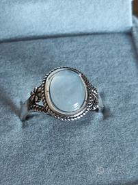 Anello Argento S925 con Pietra di Luna Naturale