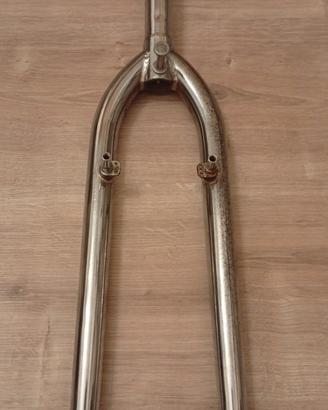 forcella MTB vintage cromata , 1-18" ,steli diritt