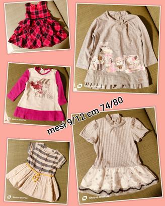  Nr 37 abbigliamento neonata 9/12 mesi cm 74/80.