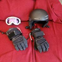 casco guanti maschera x snowboard 