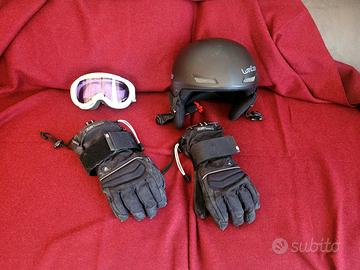 casco guanti maschera x snowboard 
