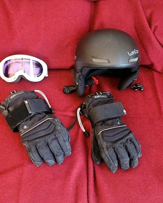 casco guanti maschera x snowboard 