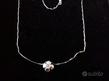Girocollo con diamante 18k