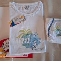 T-shirt +slip bambino Garda Simpson 7/8 anni