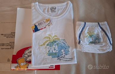 T-shirt +slip bambino Garda Simpson 7/8 anni