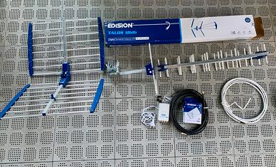 Antenna e amplificatore tv con cavo satellitare
