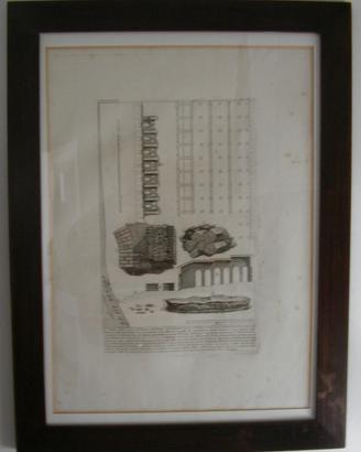 Piranesi incisione originale con cornice in legno