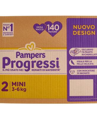 VENDUTO 140pz pannolini pampers progressi taglia 2