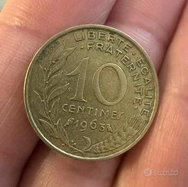 Moneta 10 Centimes 1963