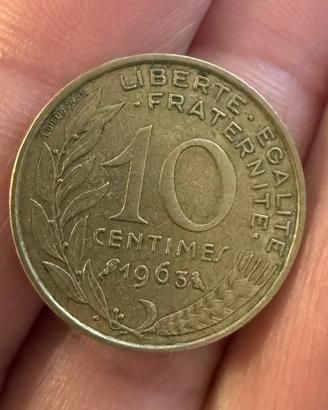 Moneta 10 Centimes 1963