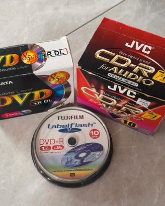 DVD+R DL, CD-R AUDIO JVC E FUJIFILM LABELFLESH
