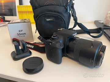 CANON EOS 1200D + accessori + obiettivi