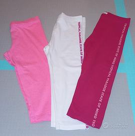 3 Leggings capri bambina 11 anni