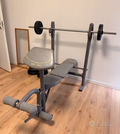 Panca piana reclinabile palestra