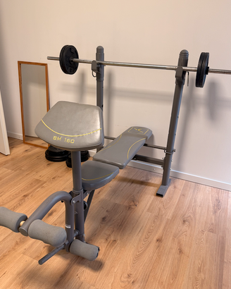 Panca piana reclinabile palestra