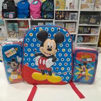 Zaino asilo Topolino 3d +astuccio completo +portam