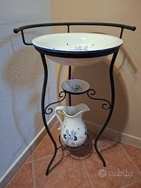 lavabo vintage brocca catino dipinti