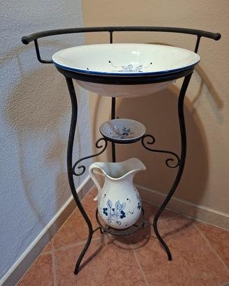 lavabo vintage brocca catino dipinti