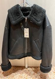 Zara Bomber Cropped Ecopelle NUOVO - Taglia M