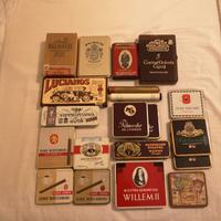 Lotto 17 scatole vuote sigari e cigarillos