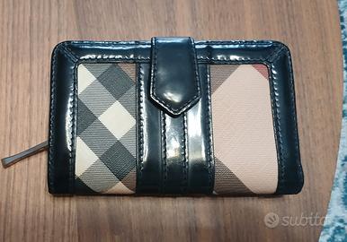 Portafoglio Burberry Donna in tela rigida e pelle