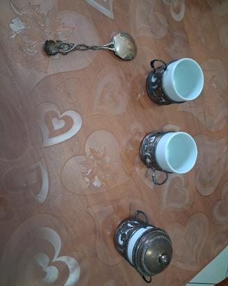 Servizio caffe' con zuccheriera 