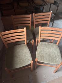 6 sedie color noce chiaro