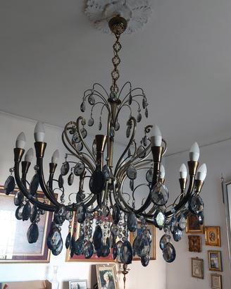 Lampadario a gocce in cristallo