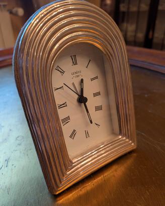 Orologio da tavolo vintage in argento 925