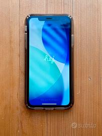 Iphone 11 128GB bianco con cover trasparente