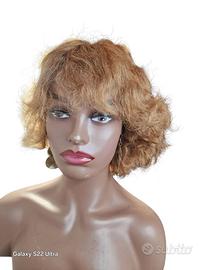 parrucca naturale ondulato di colore 