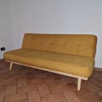 Divano letto clic clac in puro lino