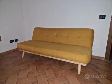 Divano letto clic clac in puro lino