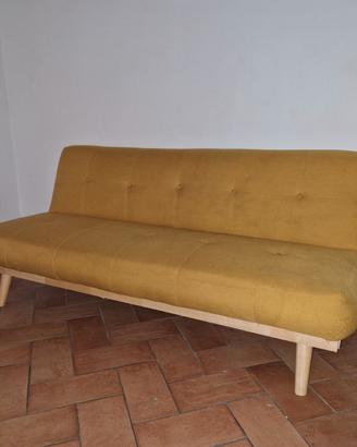 Divano letto clic clac in puro lino