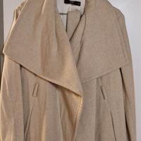Cappotto lungo beige Mango taglia XS 