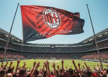 Bandiera AC Milan 94x66 cm Nuova