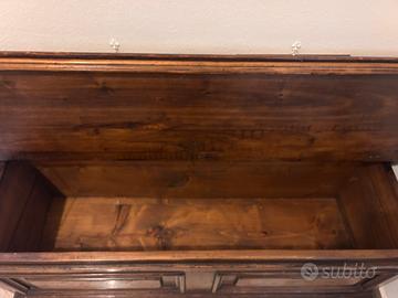 Cassapanca legno massello arte povera vintage