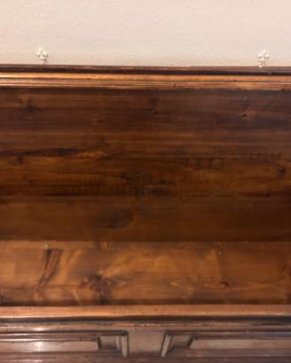 Cassapanca legno massello arte povera vintage