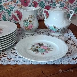 Set piatti dessert lattiera zuccheriera Limoges