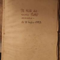 Gabriele D’Annunzio Testo del Nuovo Patto Marino