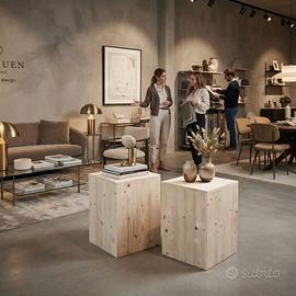 espositore arredo design legno bio casa vetrina
