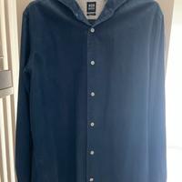 Camicia Boggi Milano velluto blu tg.S
