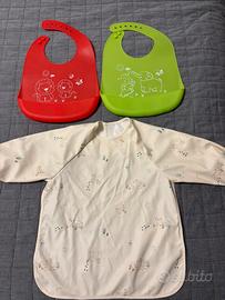 Set bavaglini silicone+mantellina