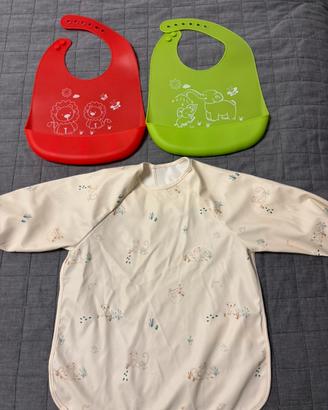 Set bavaglini silicone+mantellina