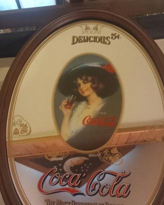specchio vintage anni 80 coca cola