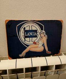 Cartello Vintage style Lancia in Metallo