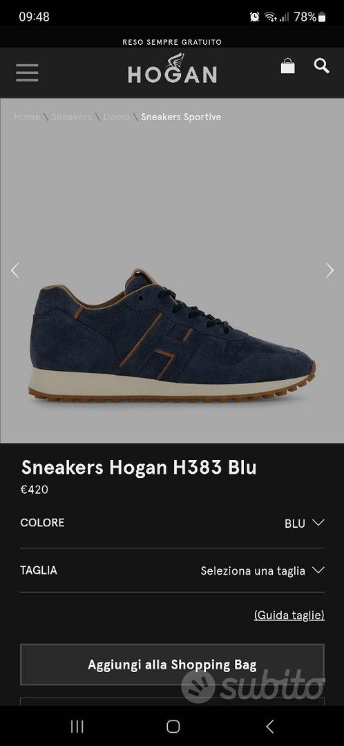 Misure hotsell scarpe hogan