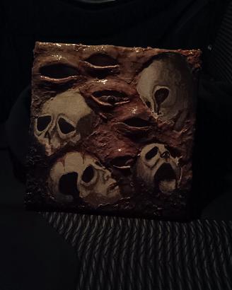 Quadro Horror Dark Art - Teschi e Volti - HandMade