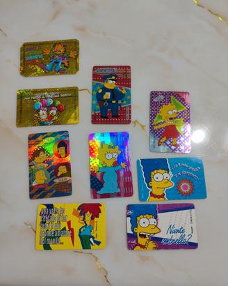 cards Simpson e Garfield collezionabili